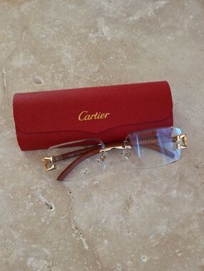 Cartier Clear Rimless Eyeglasses
